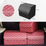 Car Trunk Foldable Storage Box, Rhombic Grid Small Size: 33 x 32 x 30cm - Image 7