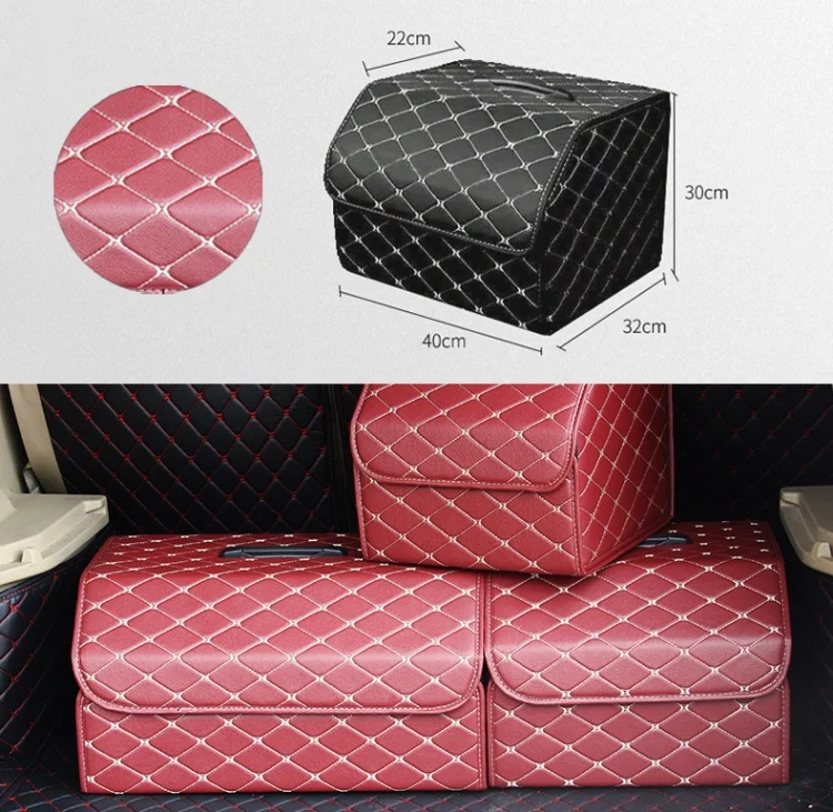 CRP5062WR_1.webp Car Trunk Foldable Storage Box, Rhombic Grid Middle Size: 40 x 32 x 30cm - Image 7
