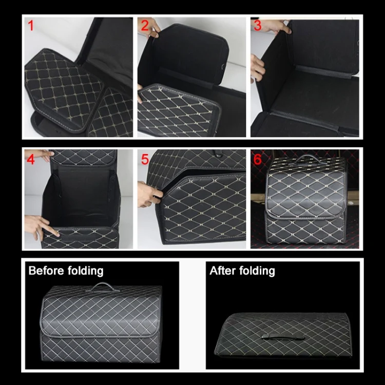 CRP5062_B3.webp Car Trunk Foldable Storage Box, Rhombic Grid Middle Size: 40 x 32 x 30cm - Image 4