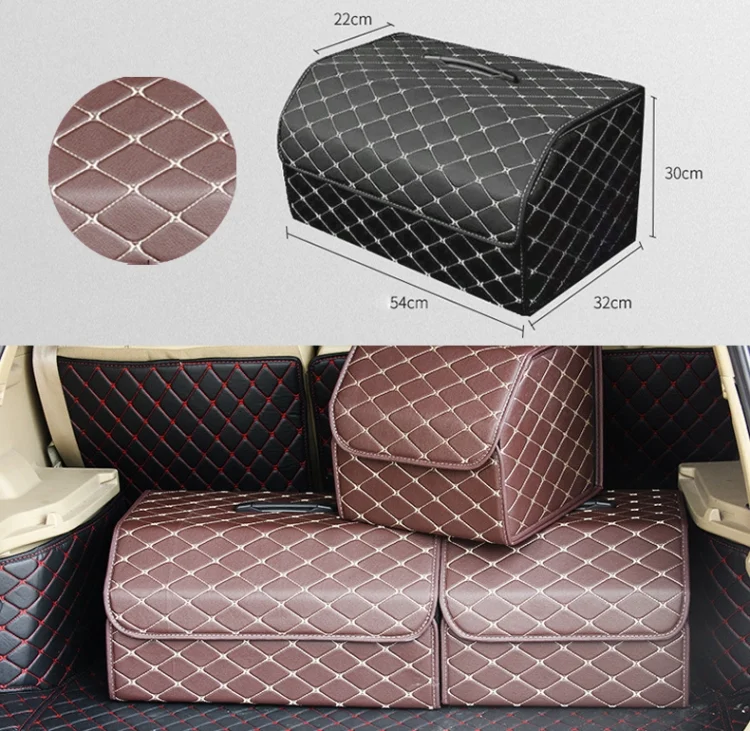 CRP5063C_1.webp Car Trunk Foldable Storage Box, Rhombic Grid Large Size: 54 x 32 x 30cm - Image 7