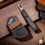 Hallmo Car Cowhide Leather Key Protective Cover for Volkswagen Golf 8 - Image 7