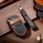 Hallmo Car Genuine Leather Key Protective Cover for Jeep Compass 4-button - Image 7