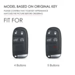 Hallmo Car Genuine Leather Key Protective Cover for Jeep Compass 4-button - Image 2