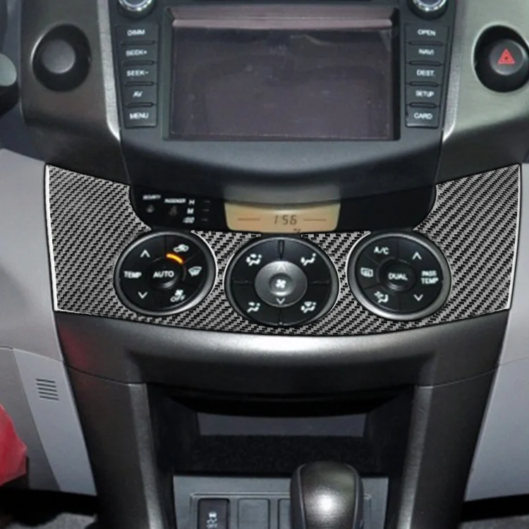 CRP5544_4.webp Carbon Fiber Car Central Control Switch Panel Decorative Sticker for Toyota Old RAV4 2006-2013,Left and Right Drive Universal - Image 5