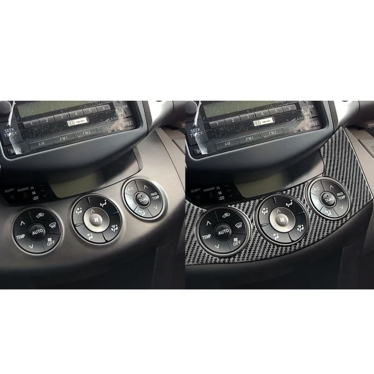CRP5544_5.webp Carbon Fiber Car Central Control Switch Panel Decorative Sticker for Toyota Old RAV4 2006-2013,Left and Right Drive Universal - Image 6