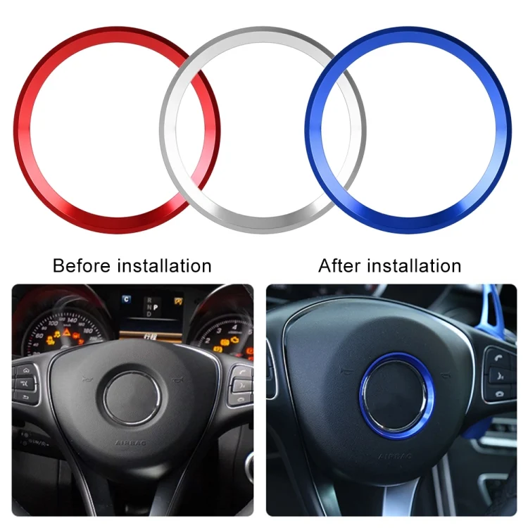 CRP5679_B2.webp Car Steering Wheel Decorative Ring Cover for Mercedes-Benz,Inner Diameter: 5.6cm - Image 3