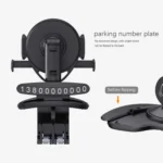 Car Multi-function Center Console Mobile Phone Holder with Number Plate - Image 4