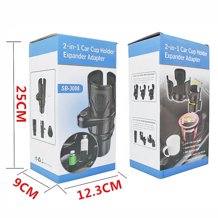 CRP5978_8.webp Car Multifunctional Retractable Rotating Water Cup Holder with Compass - Image 9