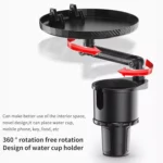 Car 360 Degree Rotation Water Cup Holder Multi-functional Dining Table - Image 3