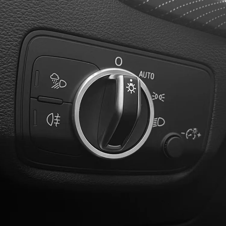 CRP6135S_2.webp Car Headlight Switch Ring Trim Sticker Decoration for Audi Q2 - Image 5