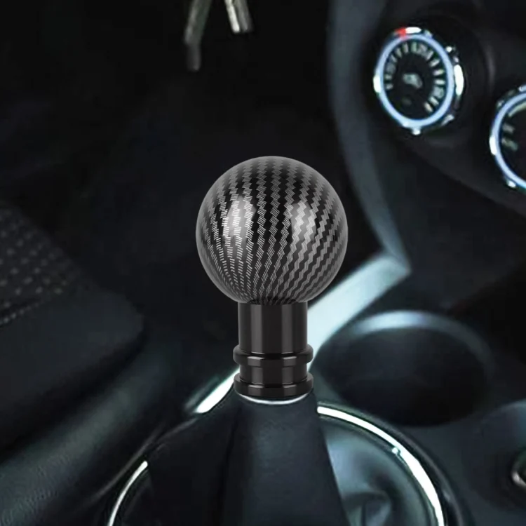 CRP6139B.webp Universal Car Carbon Fiber Texture Metal Gear Shift Knob - Image 1