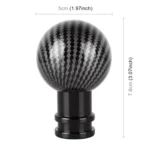 Universal Car Carbon Fiber Texture Metal Gear Shift Knob - Image 3