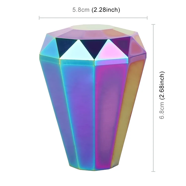 CRP6142_2.webp Universal Car Colorful Diamond Shape Metal Gear Shift Knob - Image 3