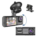 A1 3-lens Video HD Night Vision Car Driving Recorder, with Rear View Camera