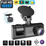 A1 3-lens Video HD Night Vision Car Driving Recorder, with Rear View Camera - Image 2