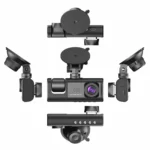 A1 3-lens Video HD Night Vision Car Driving Recorder, with Rear View Camera - Image 3