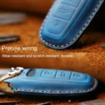 For Audi Series Car Cowhide Leather Key Protective Cover Key Case, B Version 2011-2018 - Image 3