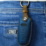 For Audi Series Car Cowhide Leather Key Protective Cover Key Case, B Version 2011-2018 - Image 6