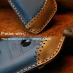 For BMW Blade Style Car Cowhide Leather Key Protective Cover Key Case, Three Keys Version - Image 3