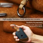 For BMW Blade Style Car Cowhide Leather Key Protective Cover Key Case, Three Keys Version - Image 4