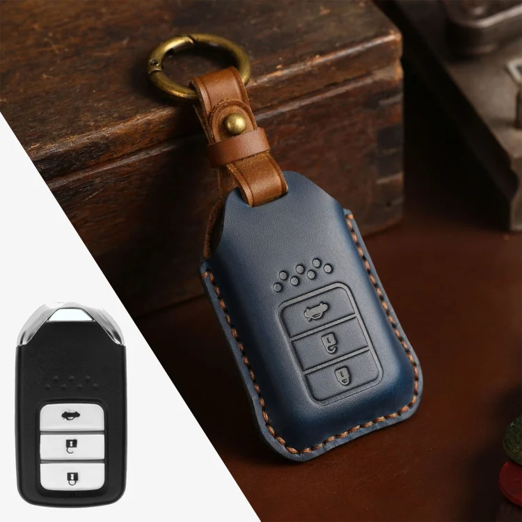 CRP6207L.webp For Honda Car Cowhide Leather Key Protective Cover Key Case, Three Keys Tailgate Version - Image 1