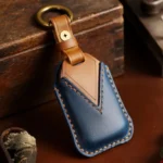 For Honda Car Cowhide Leather Key Protective Cover Key Case, Three Keys Tailgate Version - Image 2