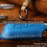 For Honda Car Cowhide Leather Key Protective Cover Key Case, Three Keys Tailgate Version - Image 3