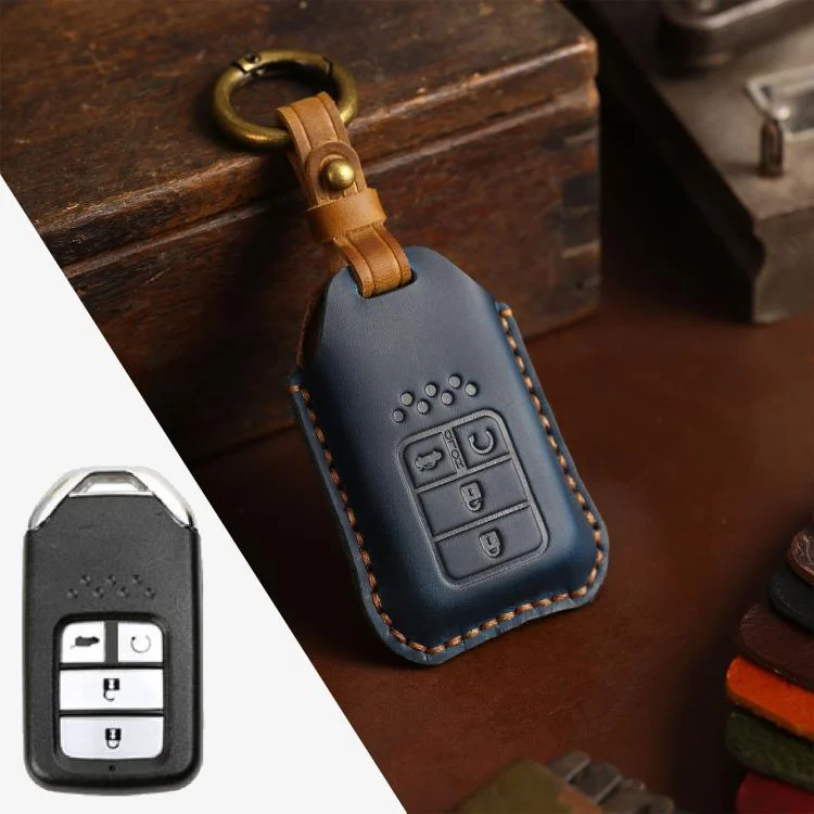 CRP6208L.webp For Honda Car Cowhide Leather Key Protective Cover Key Case, Four Keys Version - Image 1