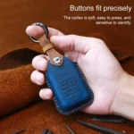 For Honda Car Cowhide Leather Key Protective Cover Key Case, Four Keys Version - Image 4