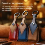 For Honda Car Cowhide Leather Key Protective Cover Key Case, Four Keys Version - Image 5