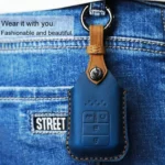 For Honda Car Cowhide Leather Key Protective Cover Key Case, Four Keys Version - Image 6