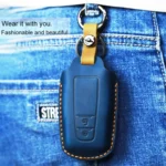For Toyota Car Cowhide Leather Key Protective Cover Key Case, Three Keys Version - Image 6