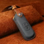 For Mazda Old Style Hallmo Car Cowhide Leather Key Protective Cover Key Case, Two Keys Version - Image 2