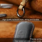 For Mazda Old Style Hallmo Car Cowhide Leather Key Protective Cover Key Case, Two Keys Version - Image 3