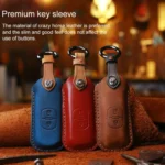 For Mazda Old Style Hallmo Car Cowhide Leather Key Protective Cover Key Case, Two Keys Version - Image 5