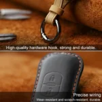 For Mazda Old Style Hallmo Car Cowhide Leather Key Protective Cover Key Case, Three Keys Version - Image 3