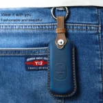 For Mazda Old Style Hallmo Car Cowhide Leather Key Protective Cover Key Case, Three Keys Version - Image 6