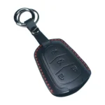 For Cadillac Car Cowhide Leather Key Protective Cover Key Case, Four Keys Version - Image 2