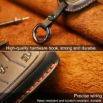 For Cadillac Car Cowhide Leather Key Protective Cover Key Case, Four Keys Version - Image 3