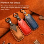 For Ford Old Style Car Cowhide Leather Key Protective Cover Key Case - Image 5