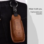 For Ford Old Style Car Cowhide Leather Key Protective Cover Key Case - Image 6