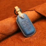 For Kia Old Style Car Cowhide Leather Key Protective Cover Key Case - Image 2