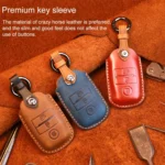 For Kia Old Style Car Cowhide Leather Key Protective Cover Key Case - Image 5