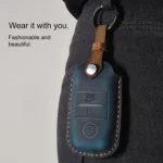 For Kia Old Style Car Cowhide Leather Key Protective Cover Key Case - Image 6