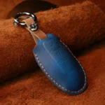 For Nissan Car Cowhide Leather Key Protective Cover Key Case, Three Keys Horn Version - Image 2