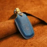 For Ford Car Cowhide Leather Key Protective Cover Key Case, Three Keys Version - Image 2