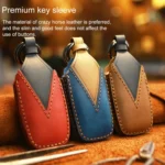 For BMW Old Style Car Cowhide Leather Key Protective Cover Key Case, Three Keys Version - Image 5