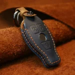 For Mercedes-Benz Old Style Car Cowhide Leather Key Protective Cover Key Case - Image 2