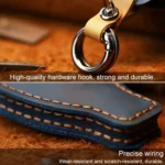 For Mercedes-Benz Old Style Car Cowhide Leather Key Protective Cover Key Case - Image 3