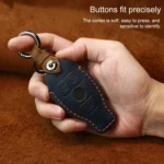 For Mercedes-Benz Old Style Car Cowhide Leather Key Protective Cover Key Case - Image 4